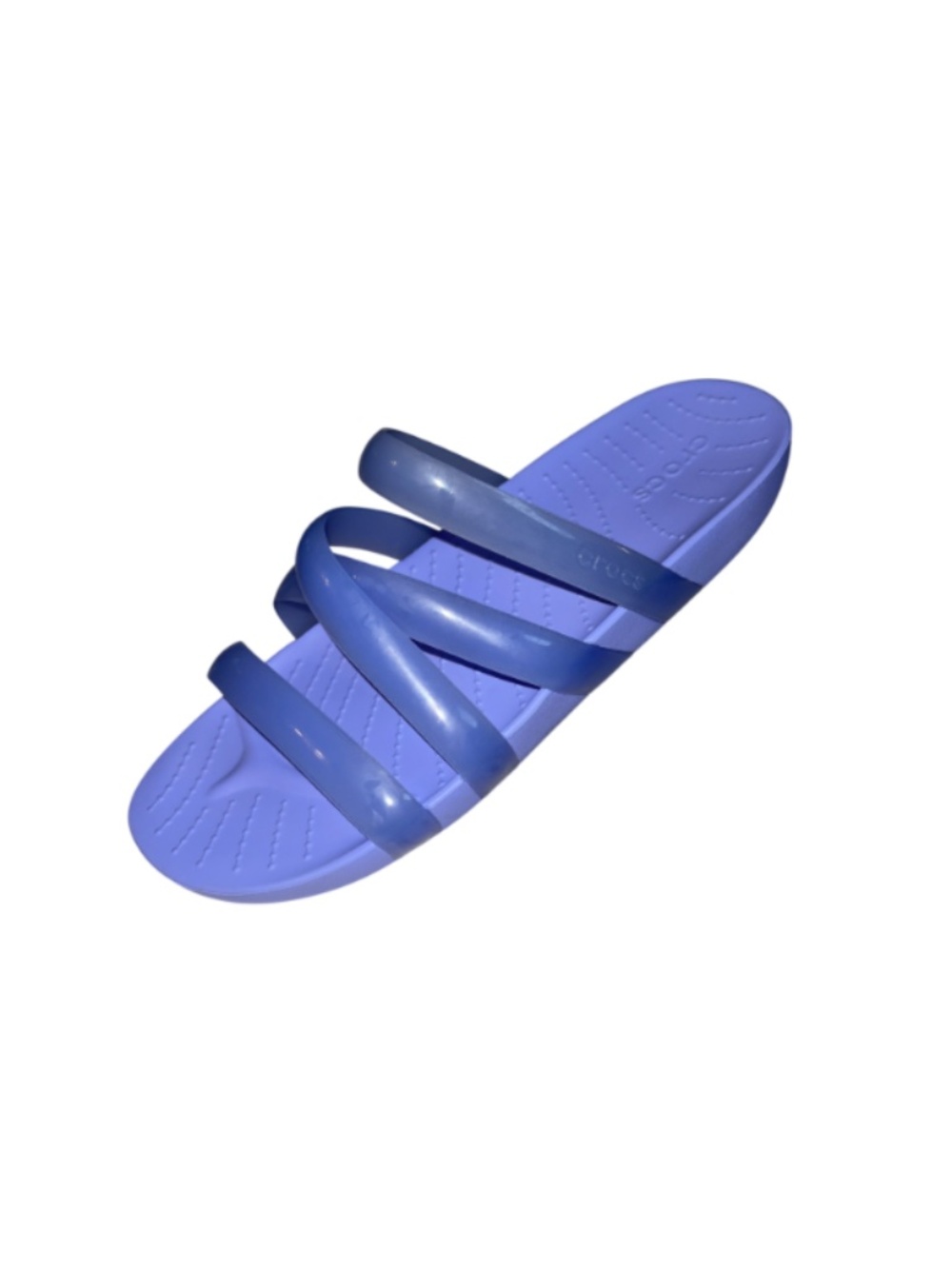 Crocs Splash Glossy Strappy Women’s Sz 8 Sandals Moon Jelly Purple Slip-On Shoes